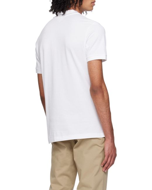 Lacoste White Slim Fit Polo Shirt for men