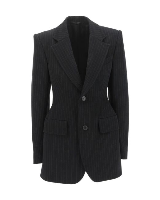 Balenciaga Black Single-Breasted Long-Sleeved Blazer
