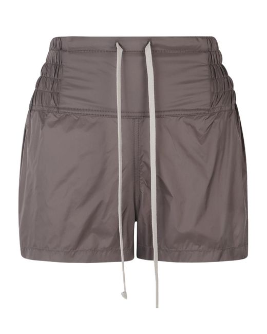 Rick Owens Brown Drawstring Shorts