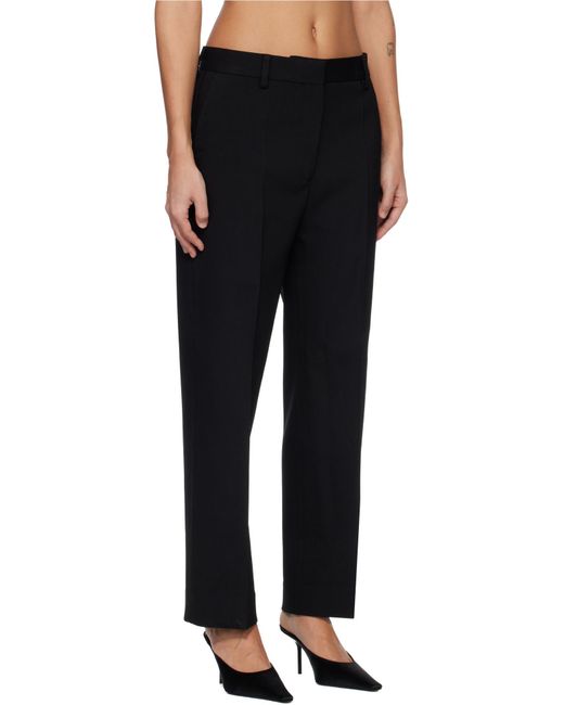 Totême Black Totême Cropped Pleated Trousers
