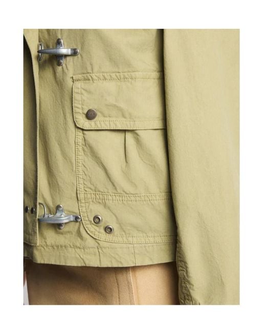 Fay Green Toggle Fastening Jacket for men