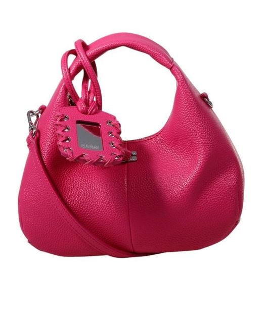 Ganni Pink Cabaret Mini Hobo Shoulder Bag