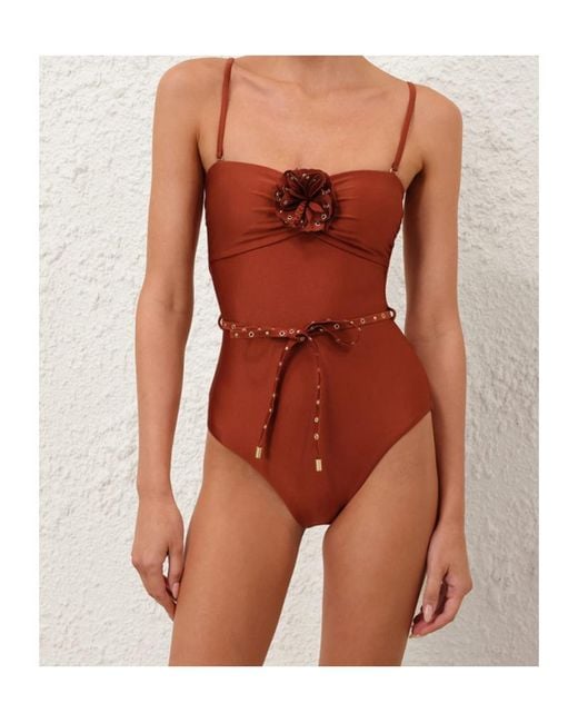 Zimmermann Red Indra Studded Flower 1Pc
