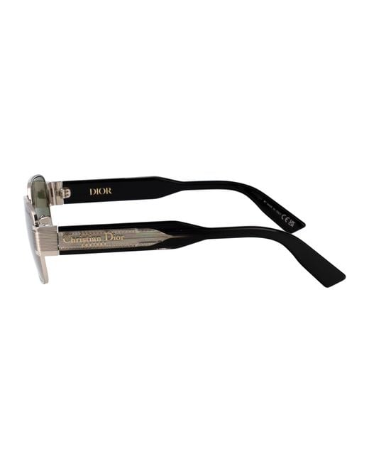 Dior Green Eyewear Rectangular Frame Sunglasses for men
