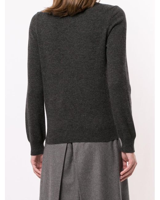 COMME DES GARÇONS PLAY Black Logo-Embellished Cardigan