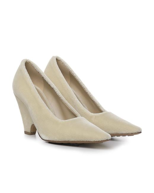 Bottega Veneta White Slip-On Pumps