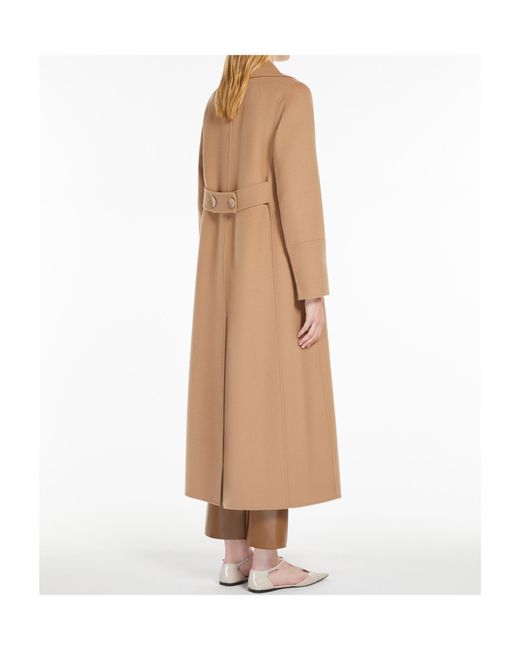 Max Mara Natural 'S Custodi Double-Breasted Long-Sleeved Coat