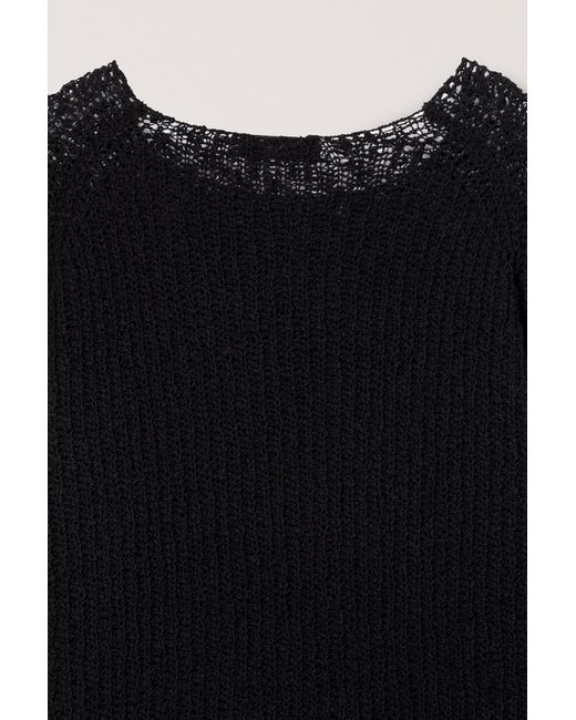 DUNST Black Open-Knit Sweater