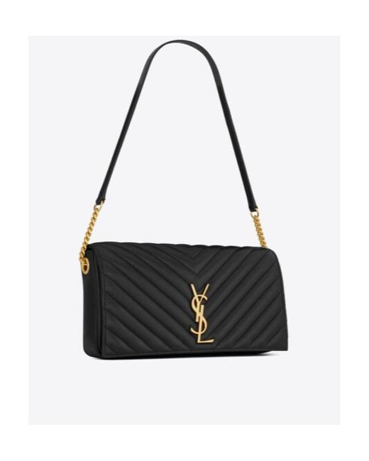 Saint Laurent Black Kate 99 Quilted Shoulder Bag