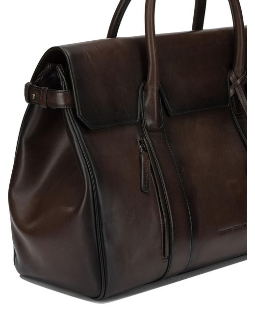 Officine Creative Black 'Bostonian 001' Travel Bag for men