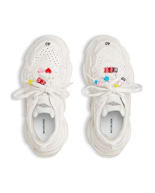 Balenciaga White Triple S Sporty Sneakers