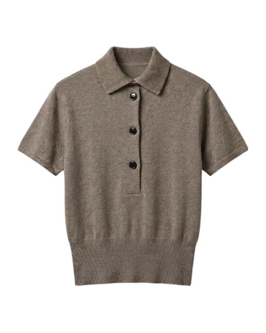Christopher Esber Gray Short-Sleeved Polo Shirt