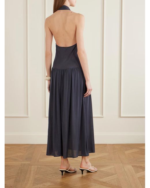 St. Agni Blue Backless Dress
