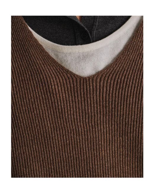 The Row Brown Long-Sleeved Knitwear