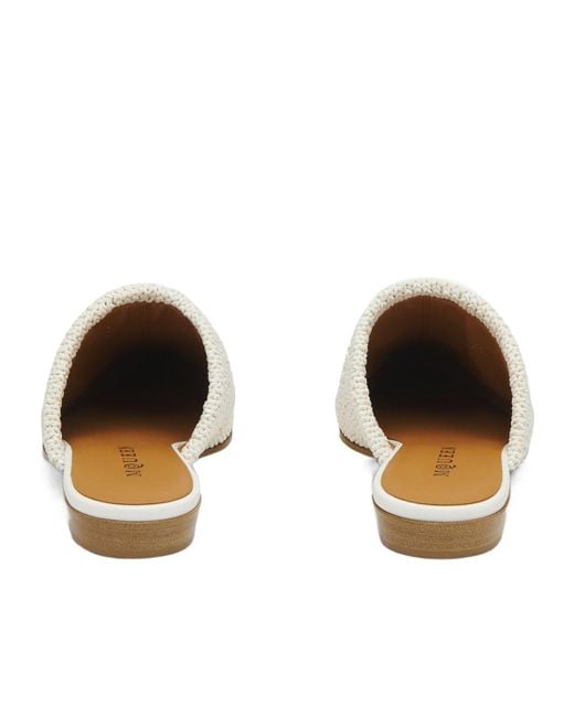 Alexander McQueen White Woven Mules