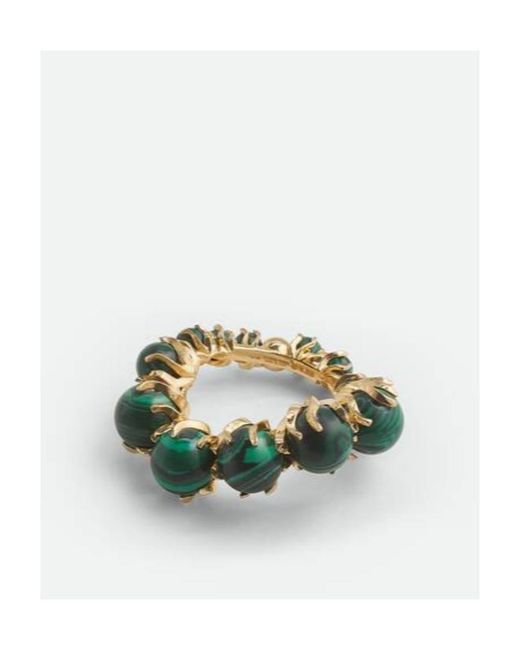 Bottega Veneta Green Logo Ring