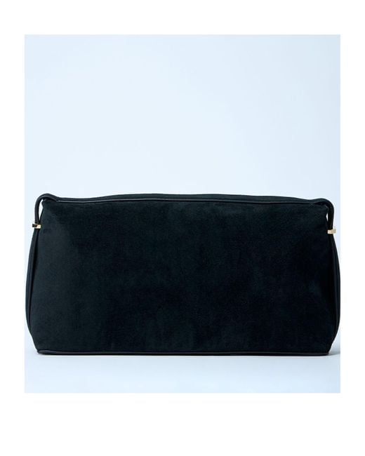 Totême  Black Totême Logo Lettering Clutch Bag