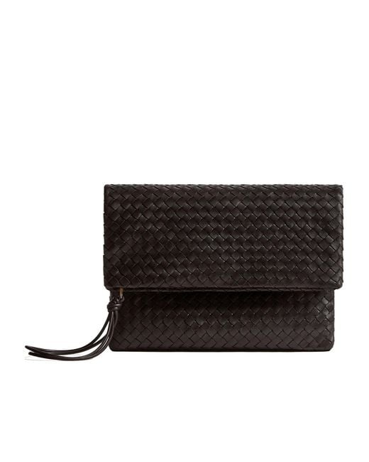 Bottega Veneta Black Giornale Pouch