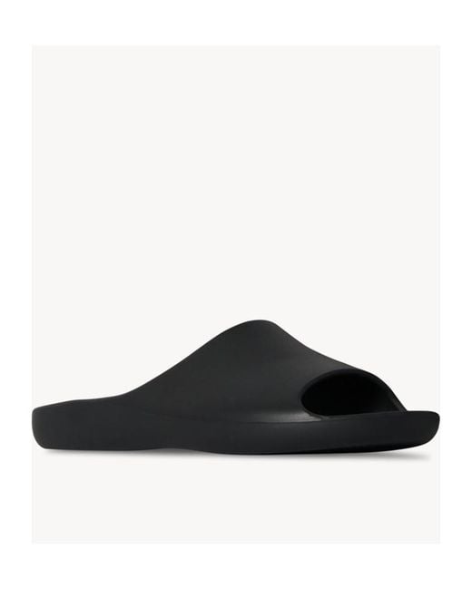 The Row Black Ama Slip-On Slides