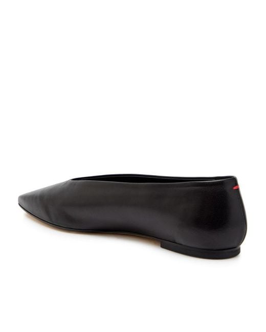Aeyde Black Betty Leather Ballet Flats
