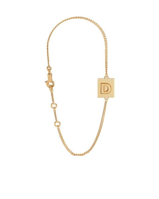 Céline White Alphabet D Bracelet