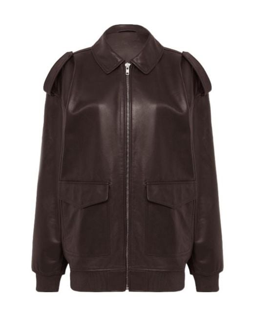 Frankie Shop Brown Viper Oversized Jacket