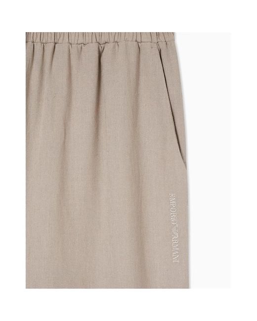 Emporio Armani White Straight Beach Casual Pants for men
