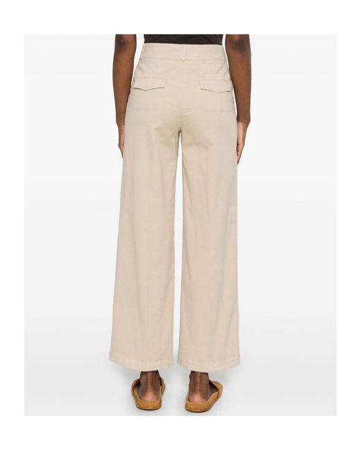 Peserico White Straight Trousers