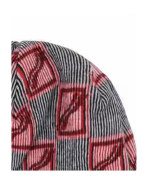 we11done Red Logo Trimmed Hat for men