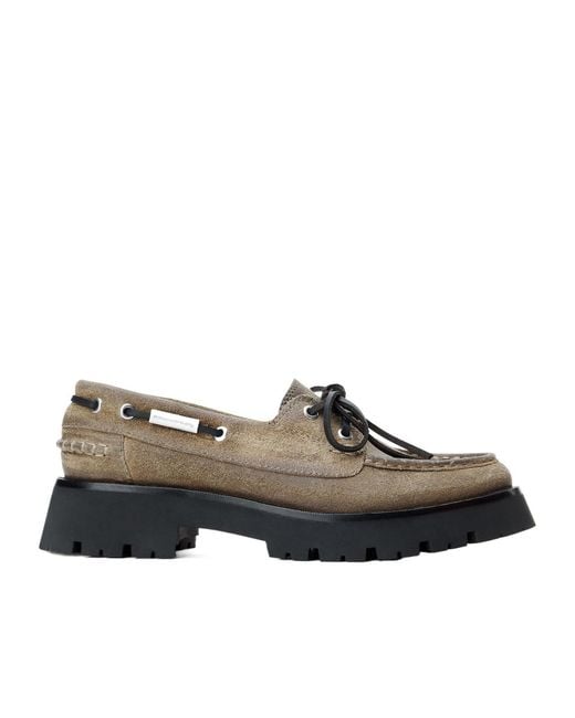 Alexander Wang Brown Carson Boat Loafers