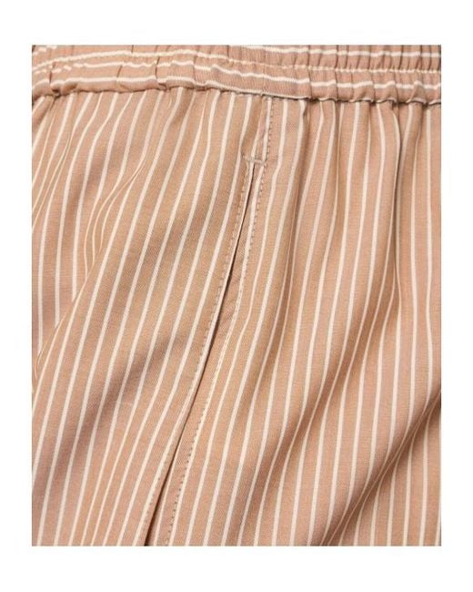 Auralee Natural Wool Striped Shorts