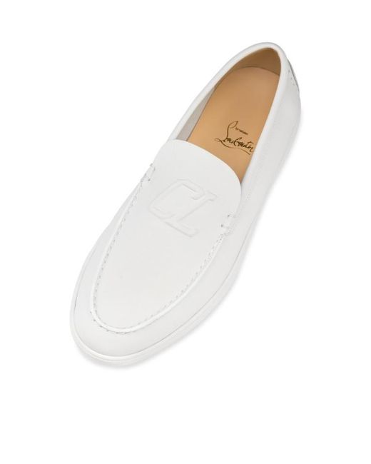 Christian Louboutin White Varsiboat Loafers for men