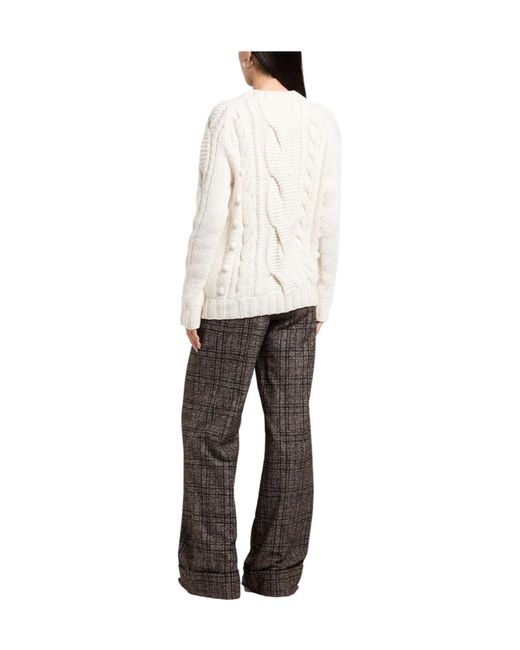 Dolce & Gabbana White Solid-Color Cashmere Sweater
