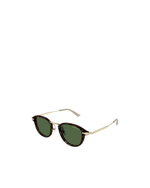 Montblanc Brown Eyewear Round Frame Sunglasses for men