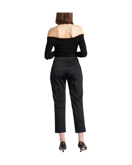 Max Mara Black Plain Colour Casual Trousers