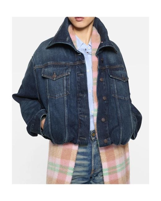 Acne Blue Cropped Denim Jacket
