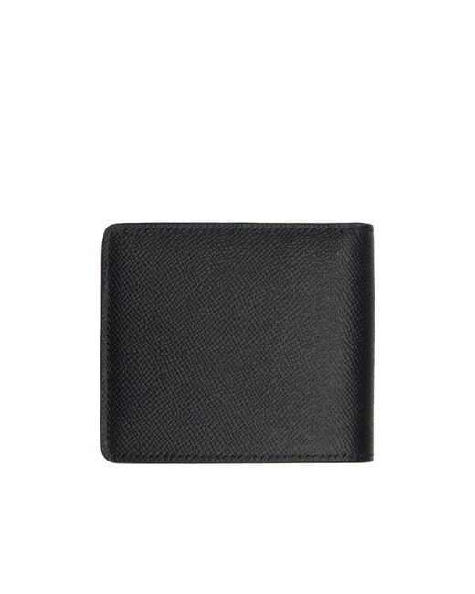 Maison Margiela Black Four-Stitches Bifold Wallet for men