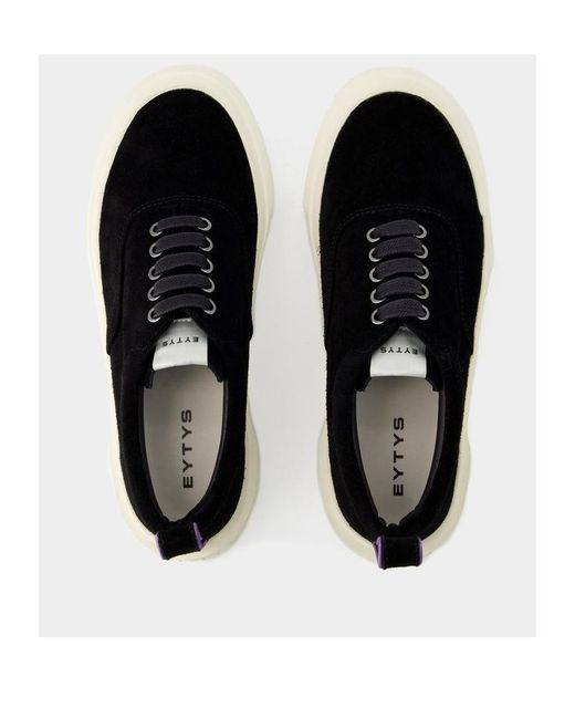 Eytys Black Logo Patch Low-Top Sneakers for men