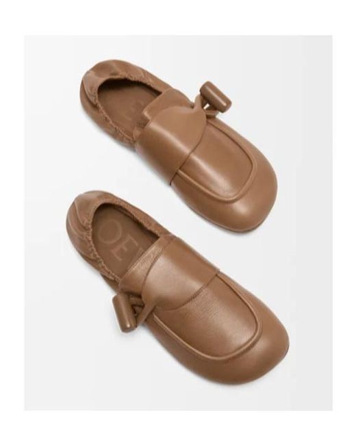 Loewe Brown Toggle Slip-On Loafers