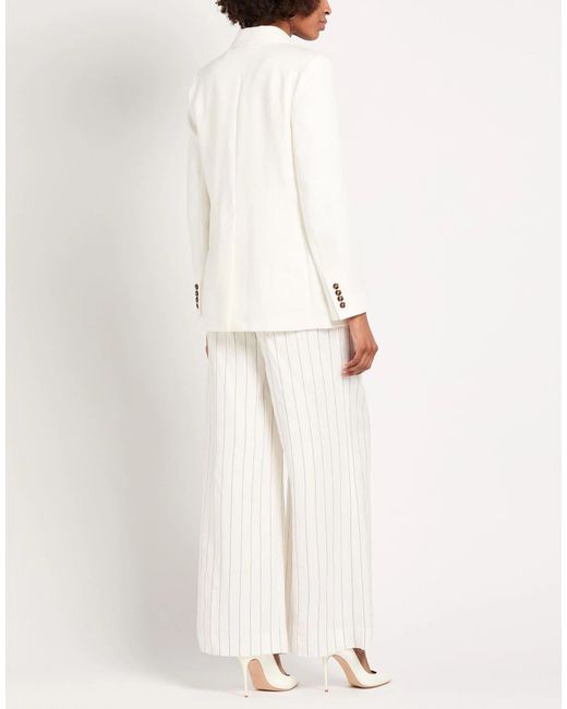 Max Mara White Single-Breasted Blazer