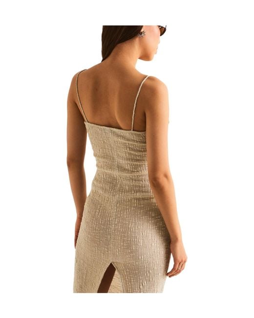 Magda Butrym Natural Minimalist Fitted Slip Dress
