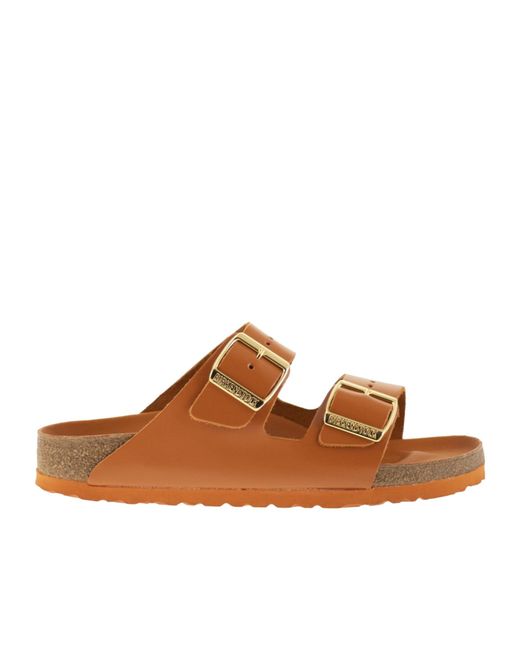 Birkenstock Brown Arizona Double Buckled Slip-On Sandals for men