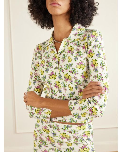Dolce & Gabbana Metallic Floral-Print Polo Shirt