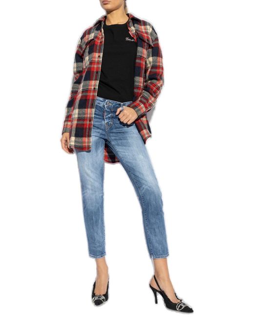 DSquared² Blue Cool Girl Cropped Jeans