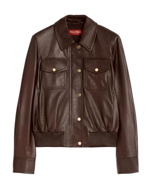 Max Mara Brown Studio Biada Buttoned Jacket