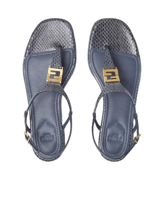 Fendi Multicolor Ffold Thong Sandals