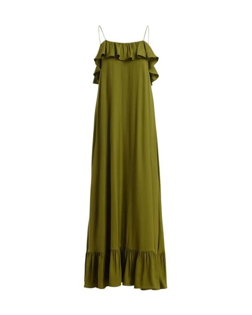 Essentiel Antwerp Green Ruffled Dress