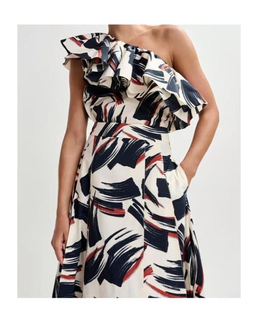 Essentiel Antwerp Blue Ruffled-Neck Blouse
