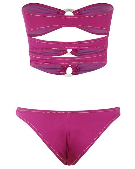 Reina Olga Purple Sleeveless Swimsuit