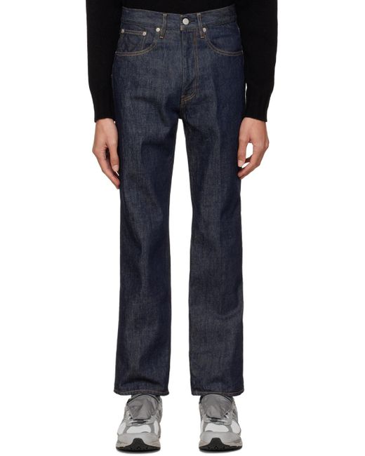 Auralee Blue Regular Fit Jeans for men